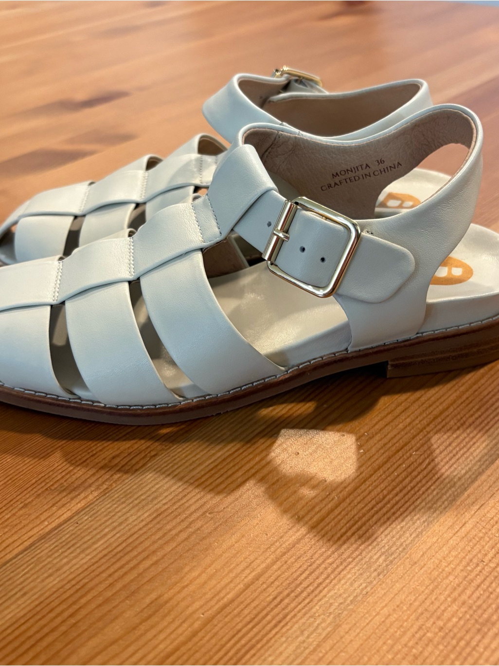 Bared Footwear Monjita Fisherman Sandal White Leather Size 36 Nwot Women's Shoes — image 5 of 8